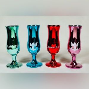Royal Caribbean Cruise Ship Loving Cup Metallic Shot Glass Lot of 4